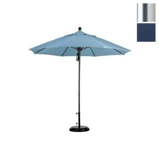 Fiberglass Market Umbrella (S Anodized and Sunbrella Navy)  Patio Umbrellas  Patio, Lawn & Garden