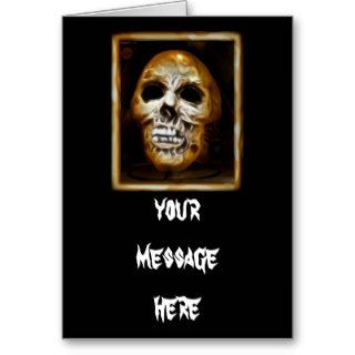 Creepy Halloween Skull Card