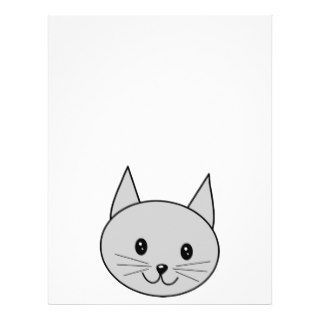 Gray Cat Cartoon. Flyer Design