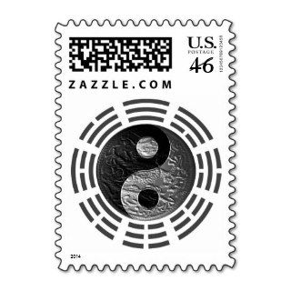 Eight Trigrams Yin Yang Embossed Like Dragon Postage Stamp