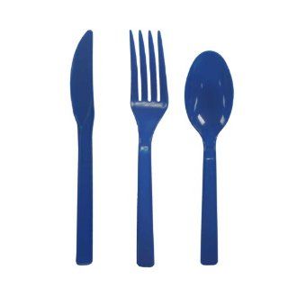 NorthWest Enterprises N30005 Party Essentials 300 Piece Heavy Duty Plastic Cutlery Box, Royal Blue (10 Boxes of 300)
