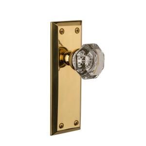 Grandeur Fifth Avenue Lifetime Brass Plate with Double Dummy Chambord Crystal Knob FAVCHM 22 LB