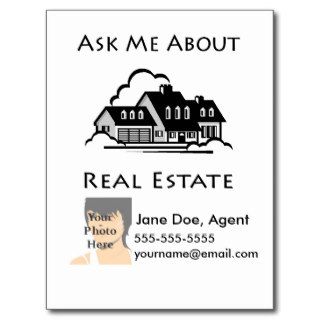 Ask Me About Real Estate Postcard