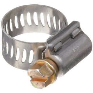 Dixon HS Series Stainless Steel 201/301 Worm Gear Hose Clamp, 7/16" Min Clamp ID, 25/32" Max Clamp ID, 1/2" Band Width, Pack of 10