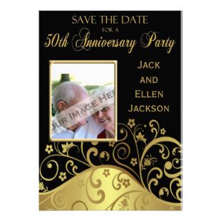 50th Anniversary Party Save the Date With Photo Announcements