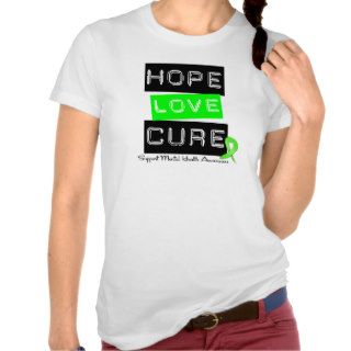 Hope Love Cure   Mental Health Awareness T shirts