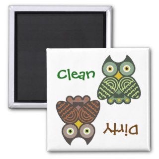 Cute Owls Clean Dirty Dishwasher Magnet