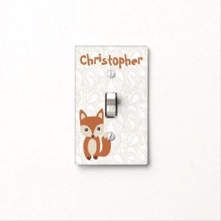 Cute Baby Fox Light Switch Cover
