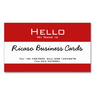Hello My Name Is Business Card