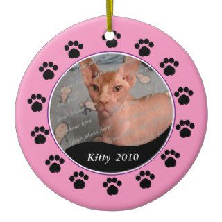 Pet Paws/ Pink Christmas Tree Ornaments