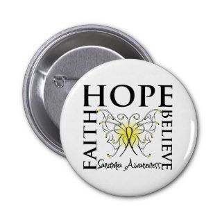 Hope Believe Faith   Sarcoma Cancer Pin