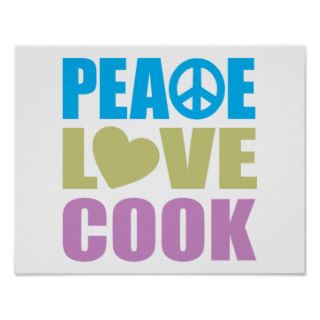 Peace Love Cook Poster