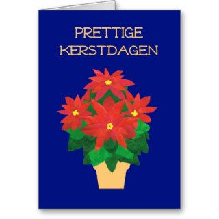 Poinsettia Christmas Card, Dutch Greeting