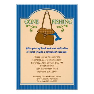 Gone Fishing Retirement Party Invitation