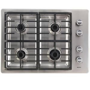 Maytag 30 in. Gas Cooktop in Stainless Steel with 4 Burners including Power Cook Burners MGC7430WS