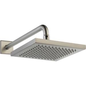 Delta 1 Spray 8 in. 2.5 GPM Square Raincan Showerhead in Stainless 57740 SS