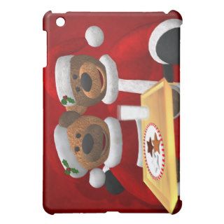 Dinky Bears Mr. & Mrs. Santa Claus iPad Mini Cover