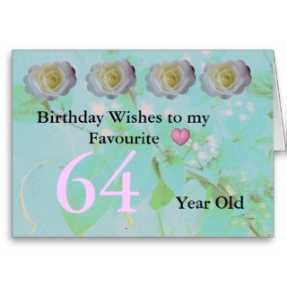 64th Birthday Wishes Greeting Card