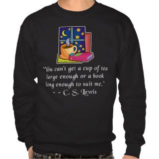 Tea & Books w Quote Dark Sweatshirt  3 colors