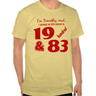 30th Birthday Gift Funny 1983  or Any Year V24 T shirts
