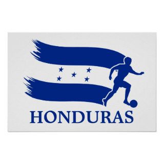 Honduras Soccer Flag Print