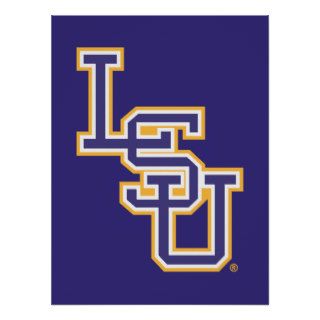 Interlocking LSU Logo 3 Poster