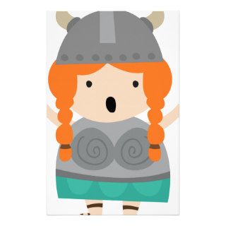 Vikings girl opera singer personalized stationery