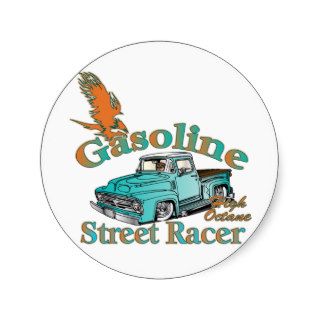 Racing Truck    Vintage Classic Pickup Round Sticker
