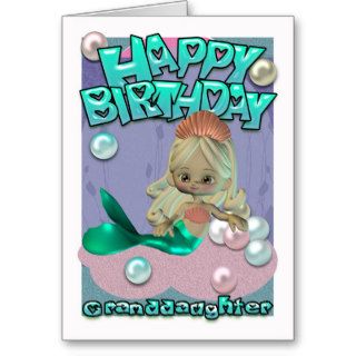 Granddaughter Birthday Card With Mermaid