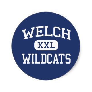 Welch   Wildcats   High School   Welch Oklahoma Round Stickers