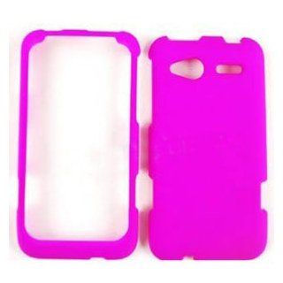 HTC Radar Fluorescent Solid Rich Hot Pink Snap On Cover, Hard Plastic Case, Face cover, Protector Cell Phones & Accessories