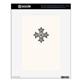 Coptic Cross in Black on Cream Background Decals For NOOK