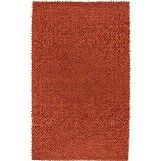Surya Todd TOD 1004 Contemporary Hand Woven 100% New Zealand Felted Wool Carrot 5' x 8' Solid Area Rug   Handmade Rugs
