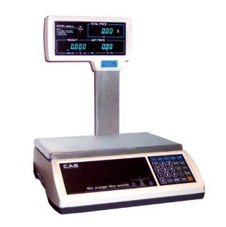 CAS S 2000 Jr Price Computing Scale with VFD/Pole Display 30 lbs Kitchen & Dining