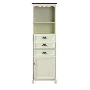 Home Decorators Collection Southport 20 in. W Linen Cabinet in Ivory and Oak 1043200440
