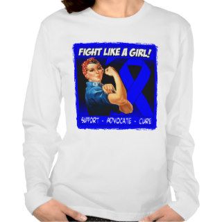 Rectal Cancer Rosie Riveter   Fight Like a Girl Tshirts