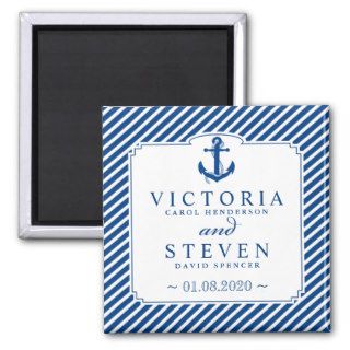 Nautical Wedding Save The Date Magnet Template