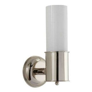 Thomas O'Brien Metropolitan Sconce in Polished Nickel with White Glass by Visual Comfort TOB2011PN WG   Wall Sconces  