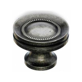 Top Knobs M294   Button Faced Knob 1 1/4   Pewter Antique   Somerset Ii Collection   Cabinet And Furniture Knobs  