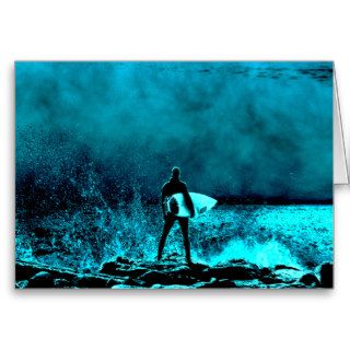 Summer Surfing Grunge Style Card