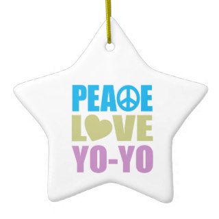 Peace Love Yo Yo Christmas Ornament