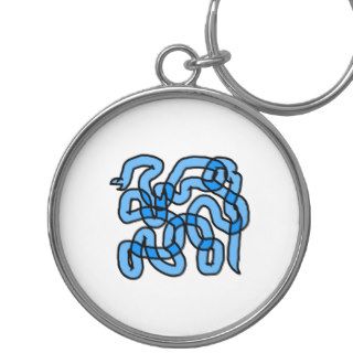 Cool Blue Snake Design. Keychains