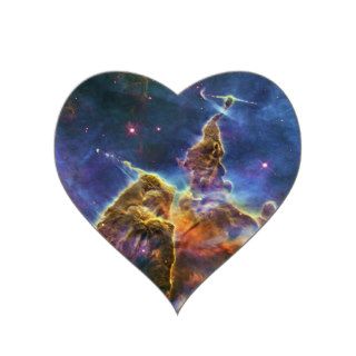 Mystic Mountain Carina Nebula HH 901 HH 902 Heart Stickers