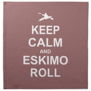 Keep Calm and Eskimo Roll   Kayaking Printed Napkins
