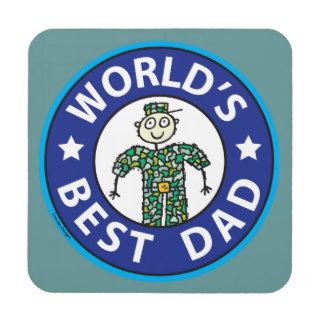 Fathers Day Military Dad Drink Coasters