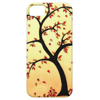 Fall Tree Pencil Drawing iPhone 5 Cases