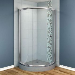 MAAX Tully 36 in. x 36 in. x 70 in. Frameless Corner Lateral Shower Door in Clear Glass and Chrome Finish 137595 900 084 000