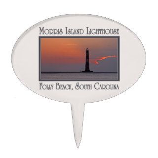 Sunrise At Morris Island Lighthouse Folly Beach Cake Toppers