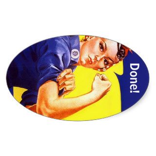 Sticker Vintage Rosie The Riveter Done or ?text