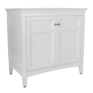 Pegasus Carrabelle 36 in. W x 21 in. D x 34 in. H Vanity Cabinet Only in Glacier White DISCONTINUED PEGFH 9081 36GW